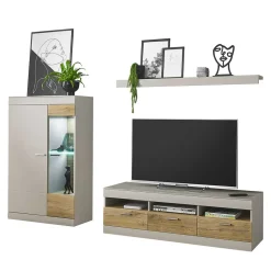 Wohnen TV Board & Wandboard & Highboard - Lioscas (dreiteilig)