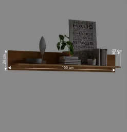 Wohnen TV Board & Wandboard & Vitrine Set - Millena (dreiteilig)