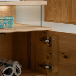 Wohnen TV Board & Wandboard & Vitrine Set - Millena (dreiteilig)