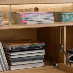 Wohnen TV Board & Wandboard & Vitrine Set - Millena (dreiteilig)