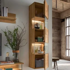 Wohnen TV Board & Wandboard & Vitrine Set - Millena (dreiteilig)