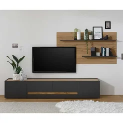Wohnen TV Board & Wandpaneel Set - Ahilav (zweiteilig)