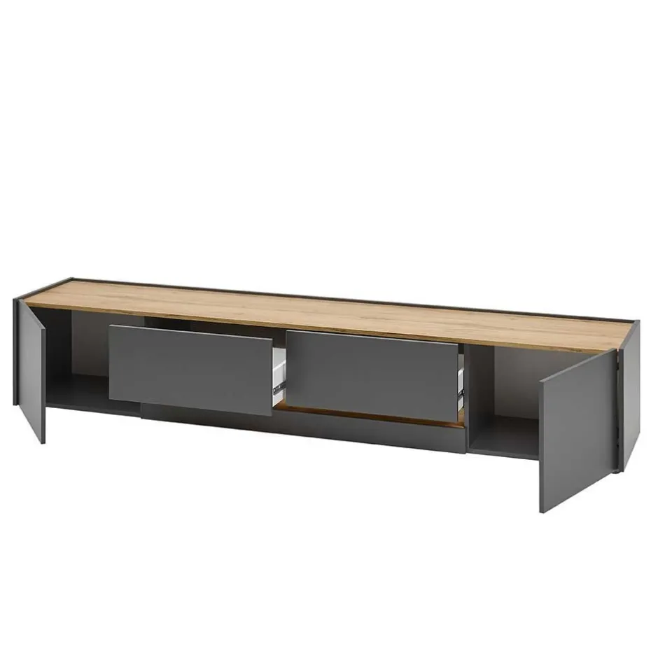 Wohnen TV Board & Wandpaneel Set - Ahilav (zweiteilig)