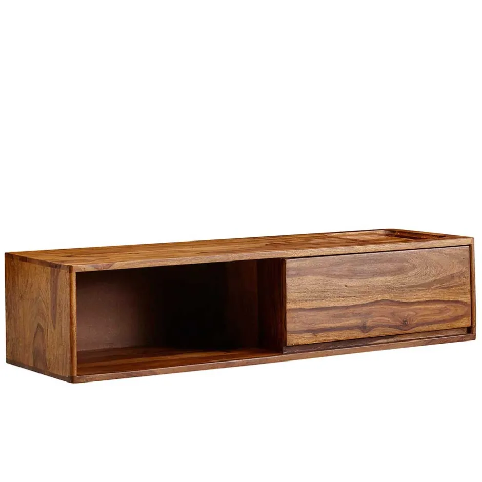 Wohnen TV Board für die Wandmontage aus Massivholz - Vanskupa