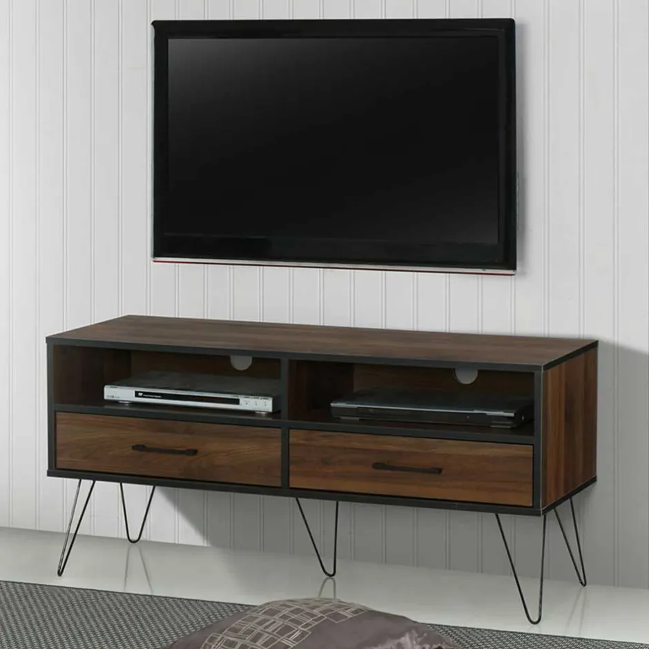 TV Board in brauner Holzoptik - Hamidy^Wohnen