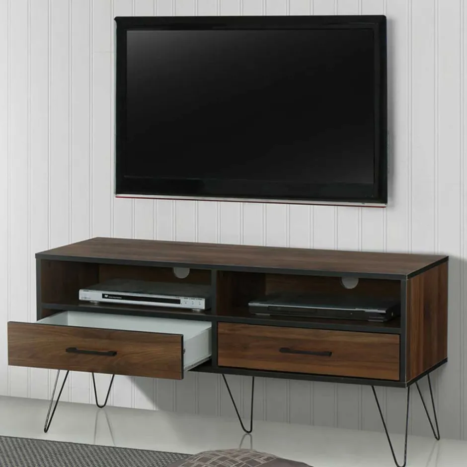 TV Board in brauner Holzoptik - Hamidy^Wohnen