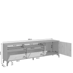 TV Board in Wildeiche & Anthrazit - Kiss^Wohnen Sale