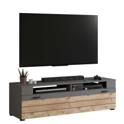 Wohnen TV Board in Wildeiche NB & Grau - Scarlett