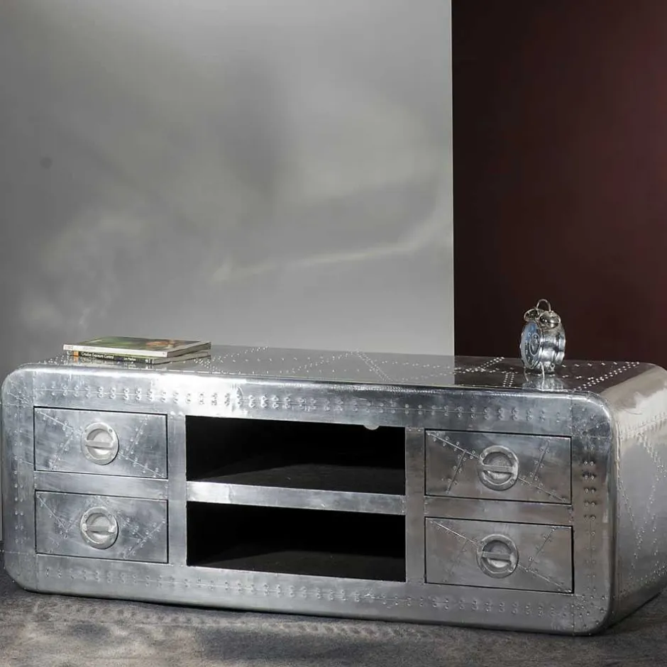 TV Board Pilot mit Zierschrauben^Wohnen