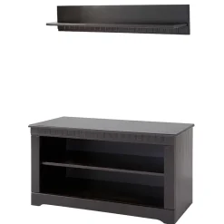 TV Board und Wandboard in Dunkelbraun - Vajohara (zweiteilig)^Wohnen Outlet