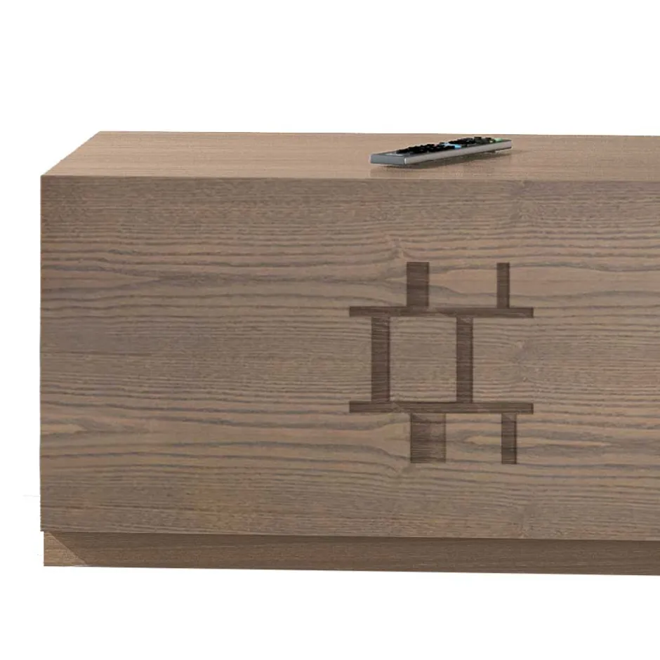 Wohnen TV Element in Esche Dunkel - Lacruzira (2er Set)