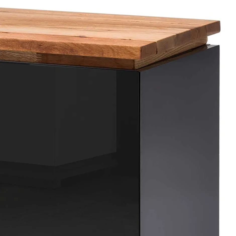 TV Hochglanz Lowboard in Schwarz - Ercurs^Wohnen Discount