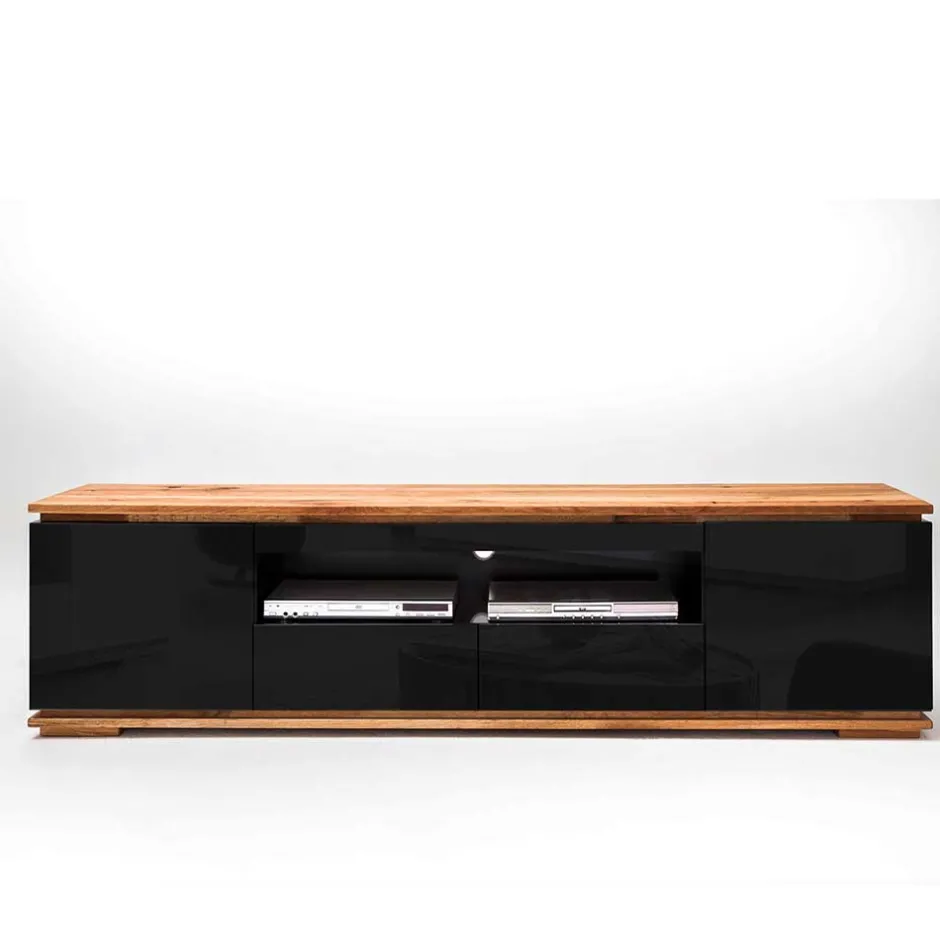 TV Hochglanz Lowboard in Schwarz - Ercurs^Wohnen Discount