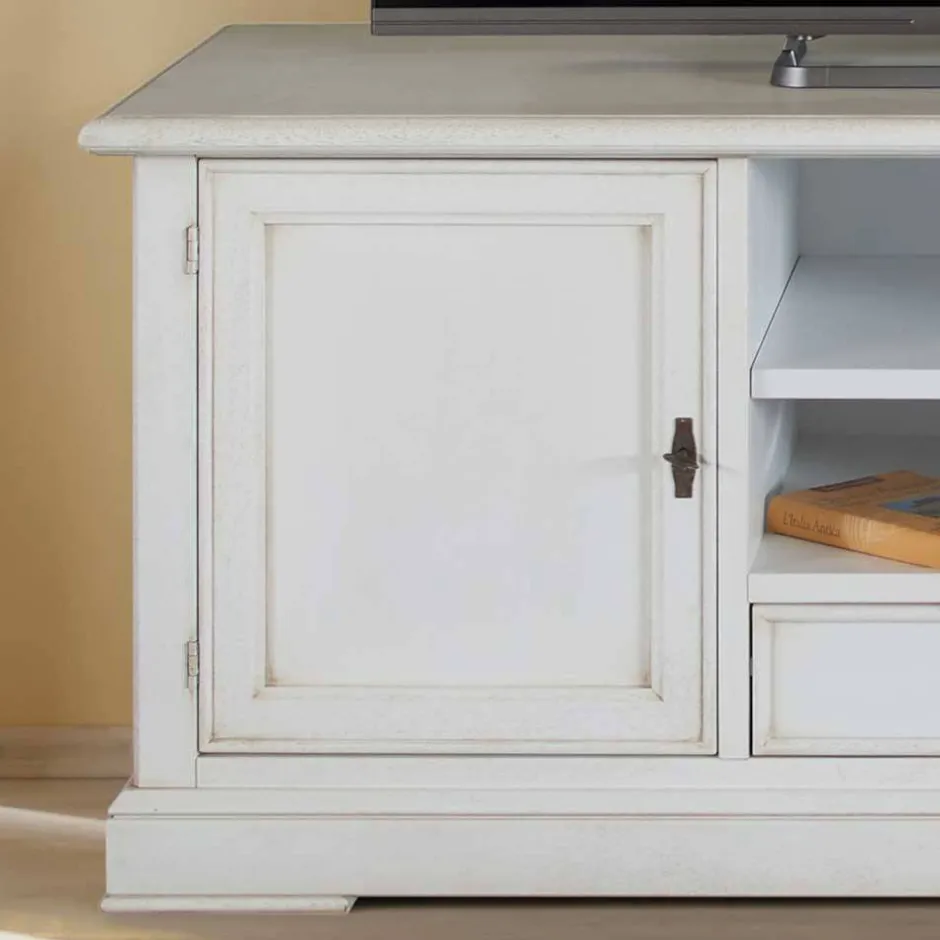 Wohnen TV Kommode in Antikweiß - Annot