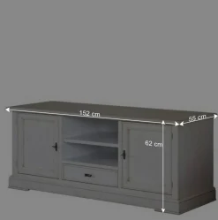 Wohnen TV Kommode in Antikweiß - Annot