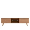 Wohnen TV Kommode in Eiche Bianco massiv - Bakaras