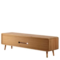 Wohnen TV Kommode in Eiche Bianco massiv - Bakaras