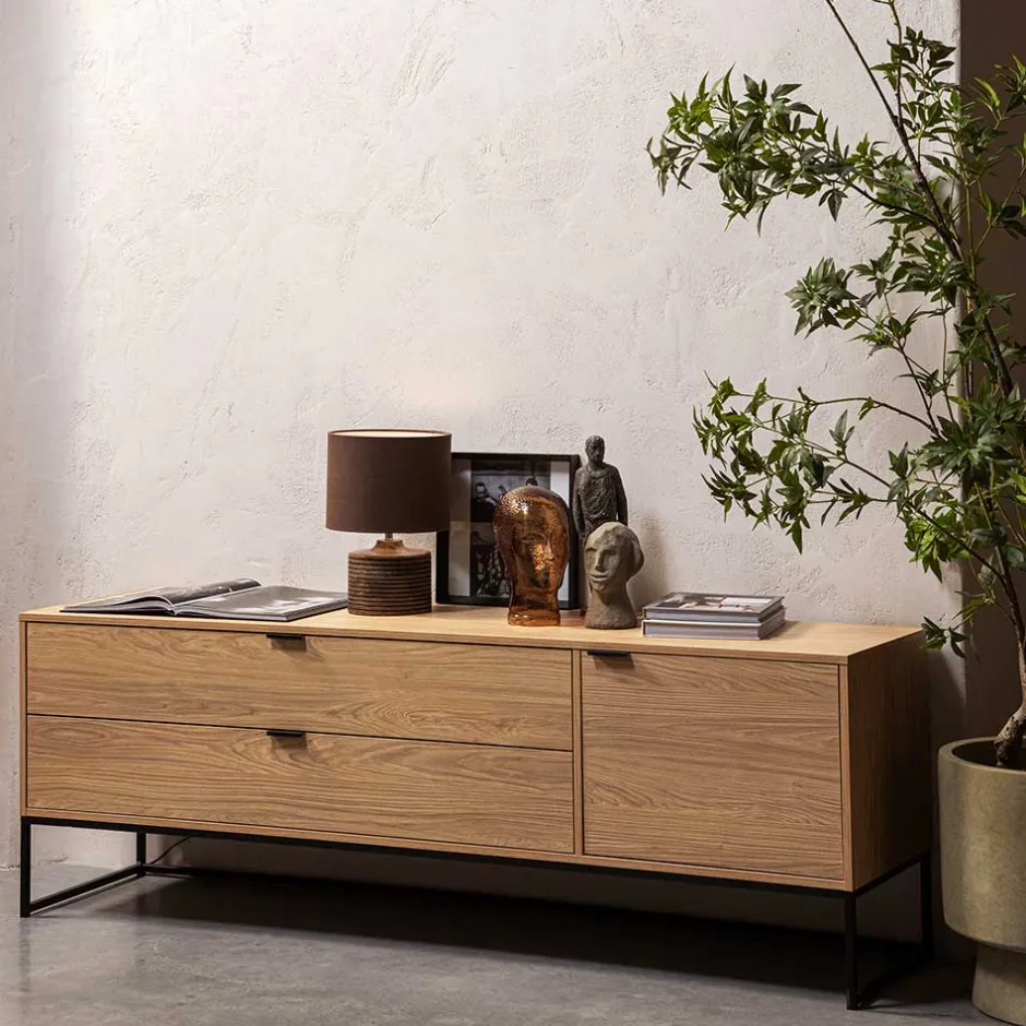 TV Kommode in Eiche Natur Dekor - Ariadelco^Wohnen Outlet