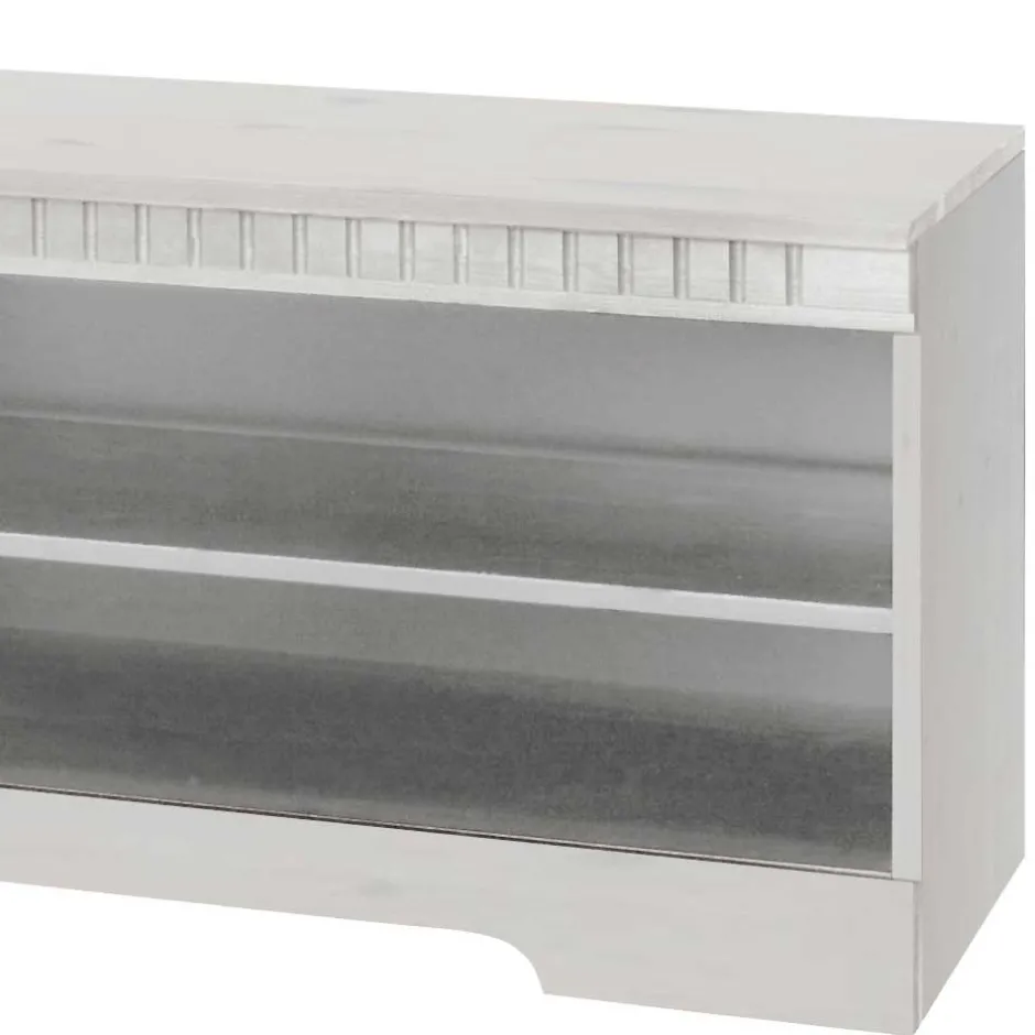 Wohnen TV Kommode in Weiß lasiert - Auricos