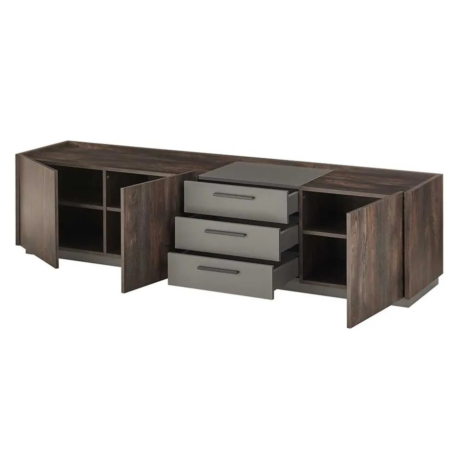 Wohnen TV Kommode und Hängeschränke Set - Mundo (dreiteilig)