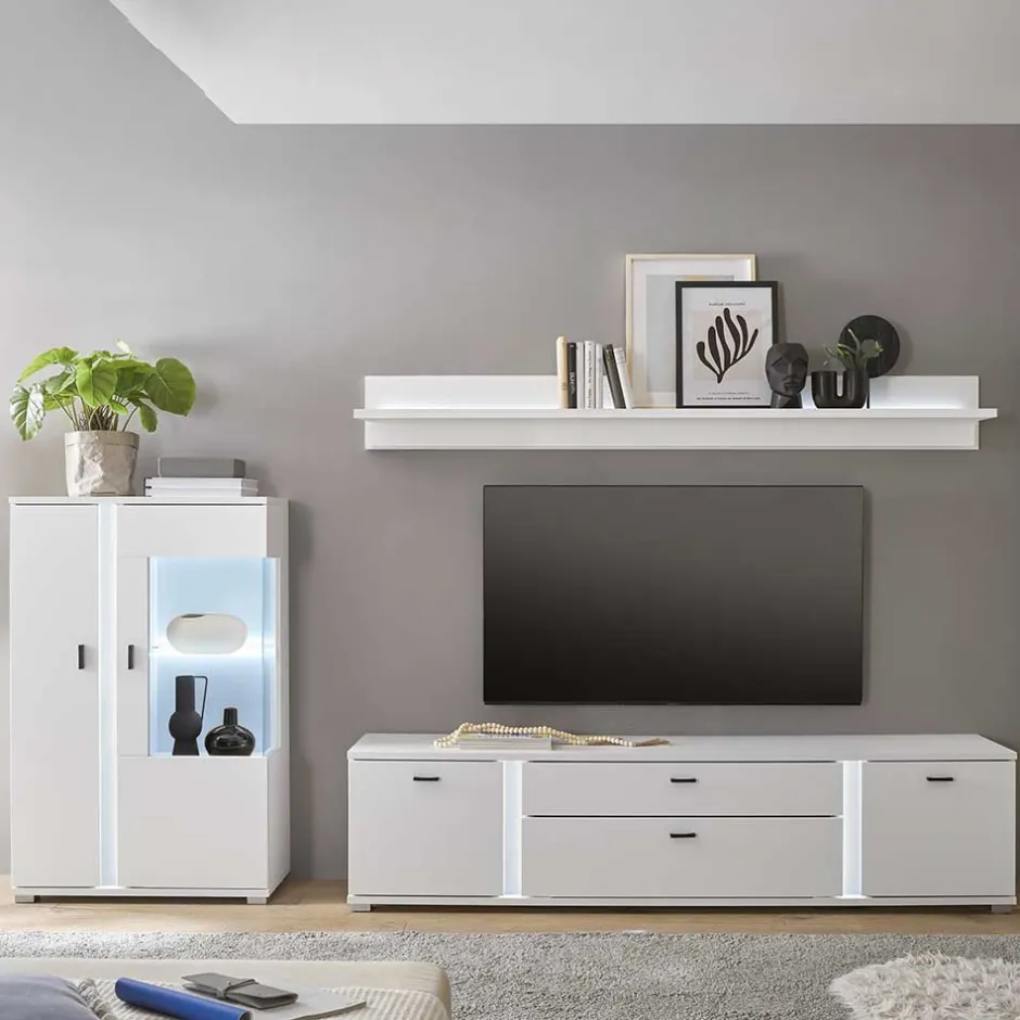 Wohnen TV Lowboard & Highboard & Regal Set - Tirol (dreiteilig)