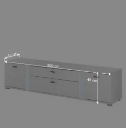 Wohnen TV Lowboard & Highboard & Regal Set - Tirol (dreiteilig)