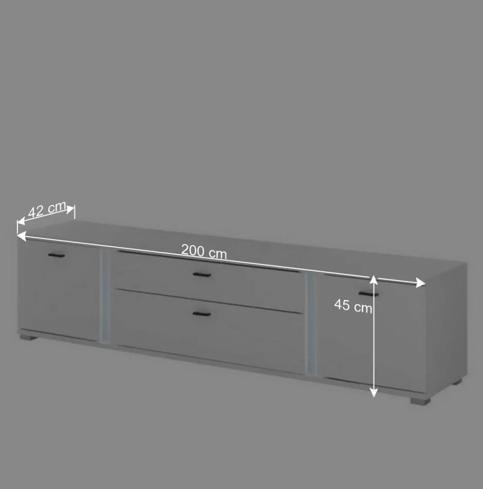 Wohnen TV Lowboard & Highboard & Regal Set - Tirol (dreiteilig)