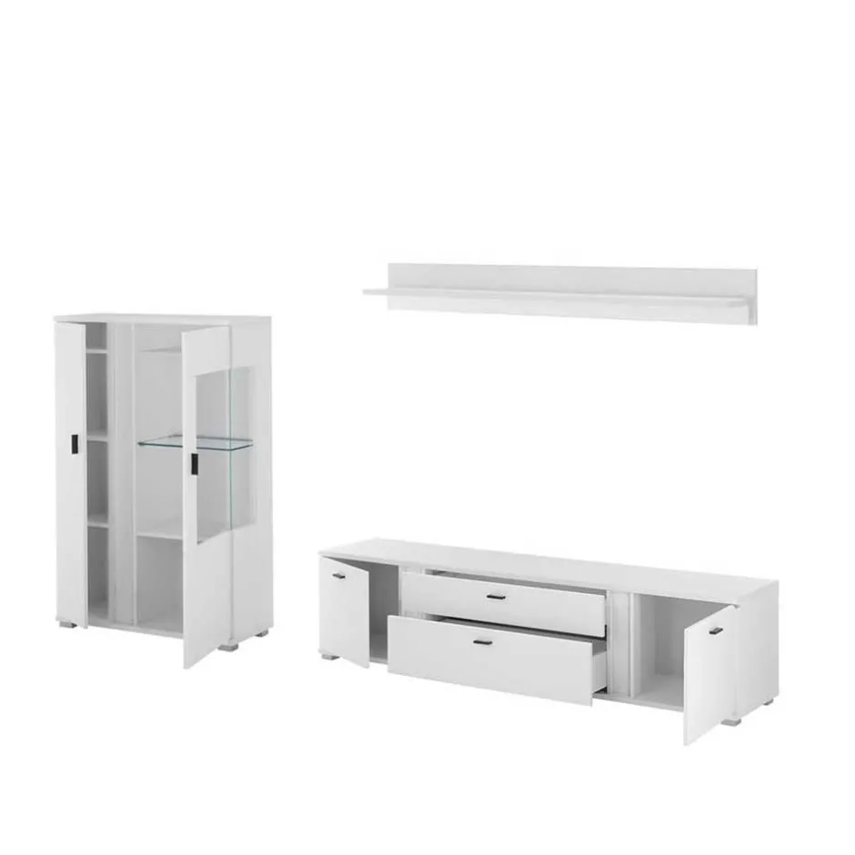 Wohnen TV Lowboard & Highboard & Regal Set - Tirol (dreiteilig)