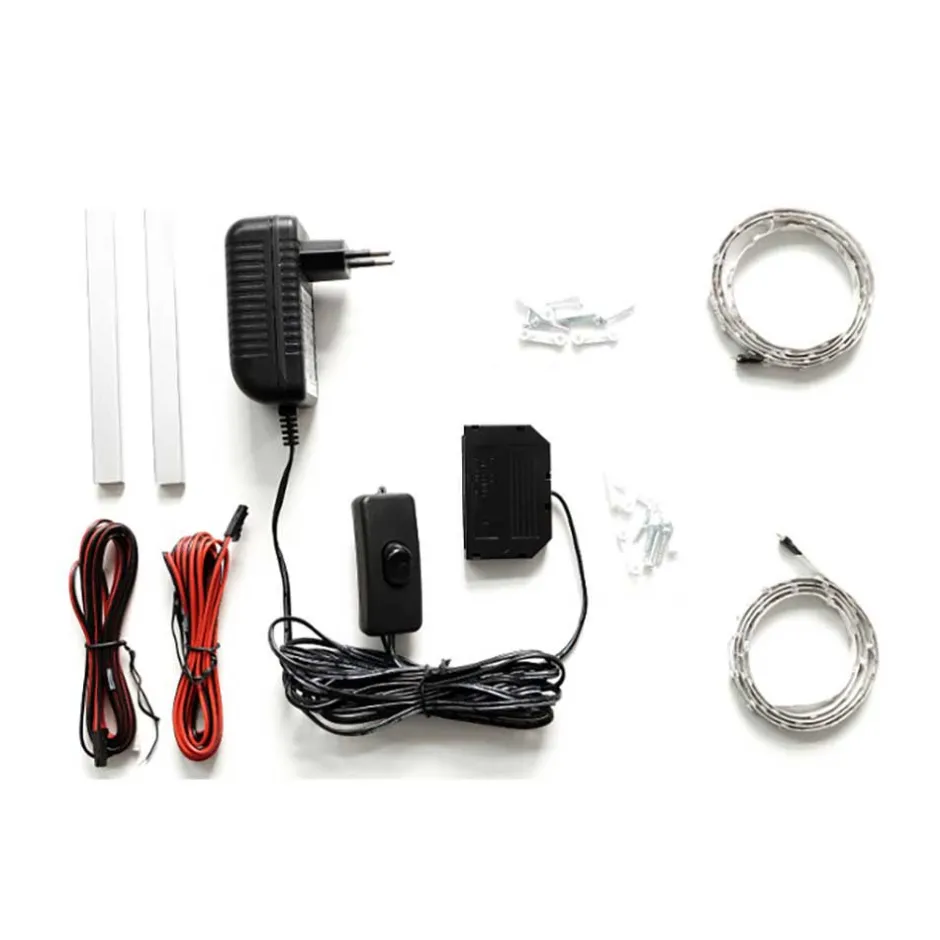 Wohnen TV Lowboard & Vitrine & Wandboard Set - Apulco (dreiteilig)