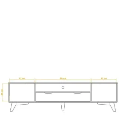 Wohnen TV Lowboard aus Kernbuche Massivholz geölt - Junola I