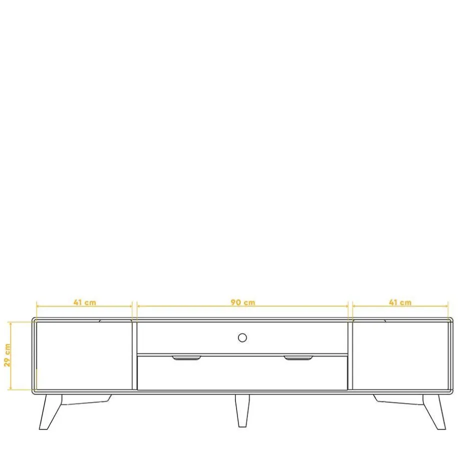 Wohnen TV Lowboard aus Kernbuche Massivholz geölt - Junola I