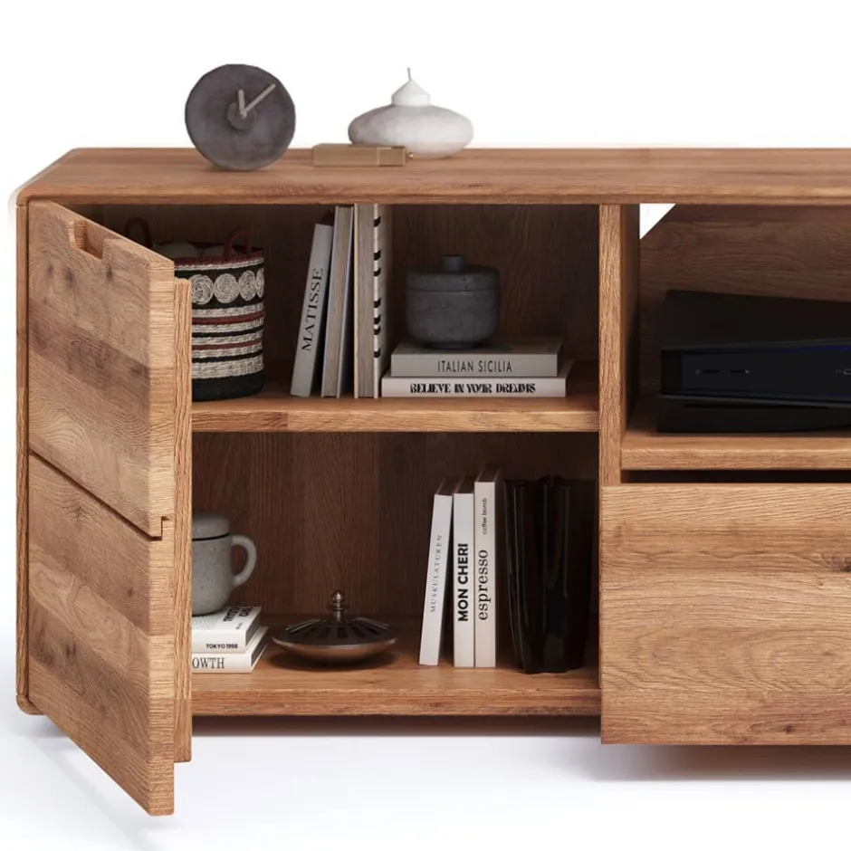 TV Lowboard aus Massivholz Wildeiche - Holiday^Wohnen Sale