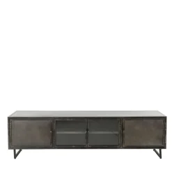 TV Lowboard aus Metall & Glas - Brayden^Wohnen Sale