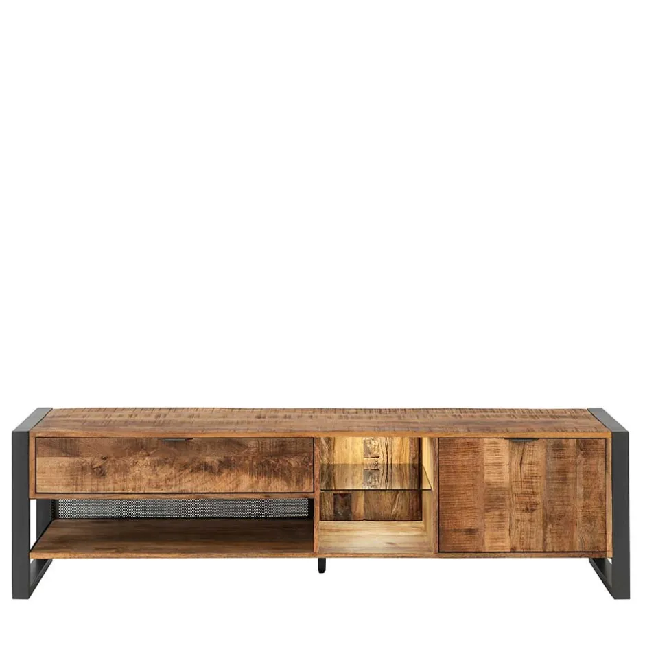 Wohnen TV Lowboard aus Recyclingholz & Metall - Acira