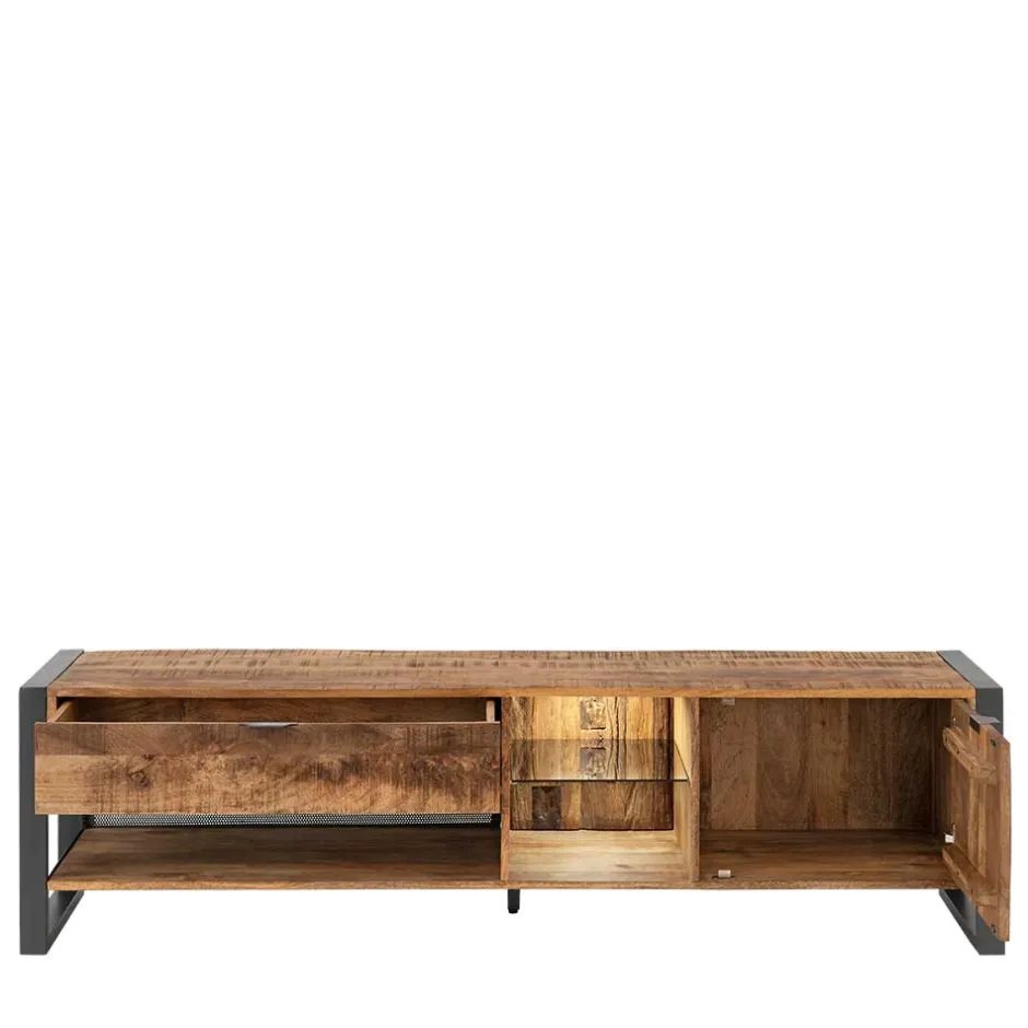 Wohnen TV Lowboard aus Recyclingholz & Metall - Acira
