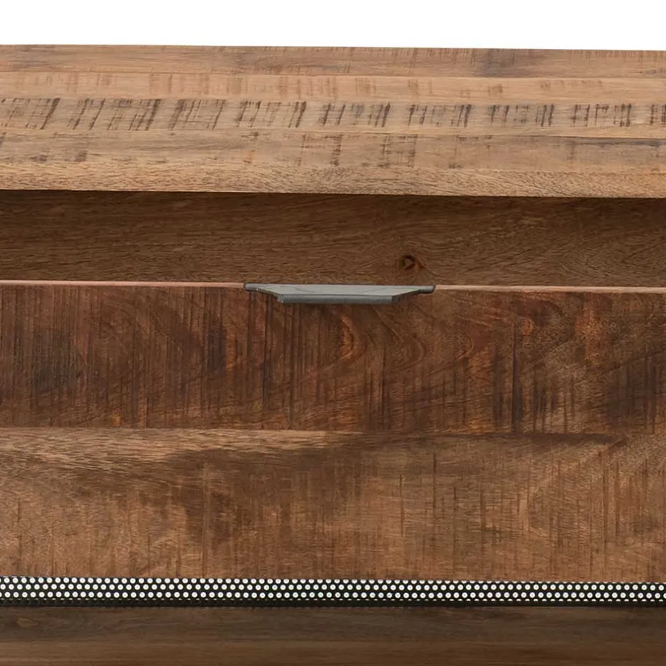 Wohnen TV Lowboard aus Recyclingholz & Metall - Acira