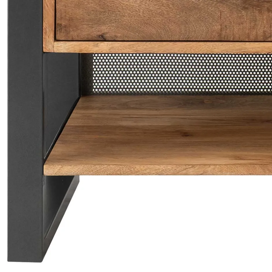 Wohnen TV Lowboard aus Recyclingholz & Metall - Acira