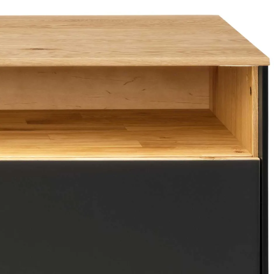 Wohnen TV Lowboard aus Wildeiche massiv mit LED - Viligrana