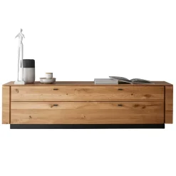 Wohnen TV Lowboard aus Wildeiche mit Metallgriffen - Dump