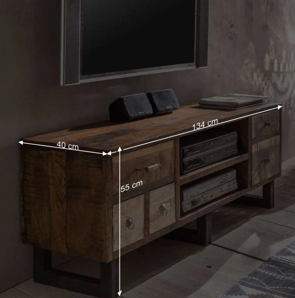 TV Lowboard Bahiro im Loft Design^Wohnen New