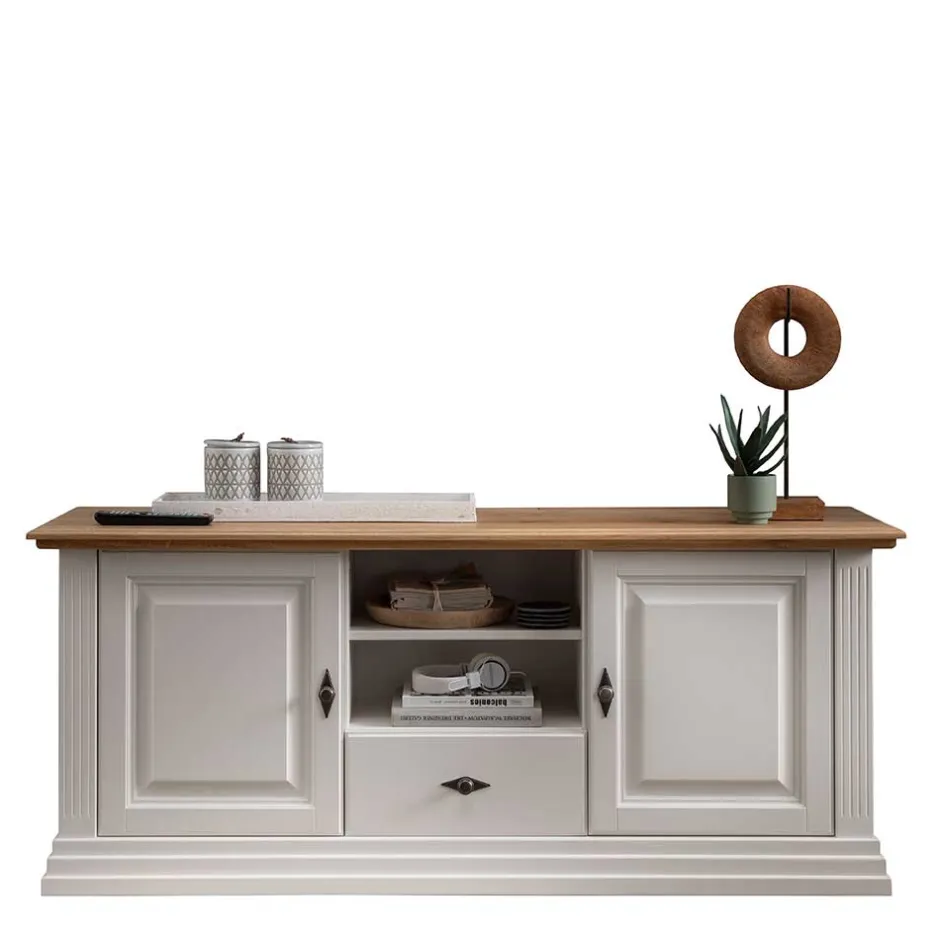 Wohnen TV Lowboard im Landhaus Style 157x67x45 cm - Henry