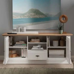 Wohnen TV Lowboard im Landhaus Style 157x67x45 cm - Henry