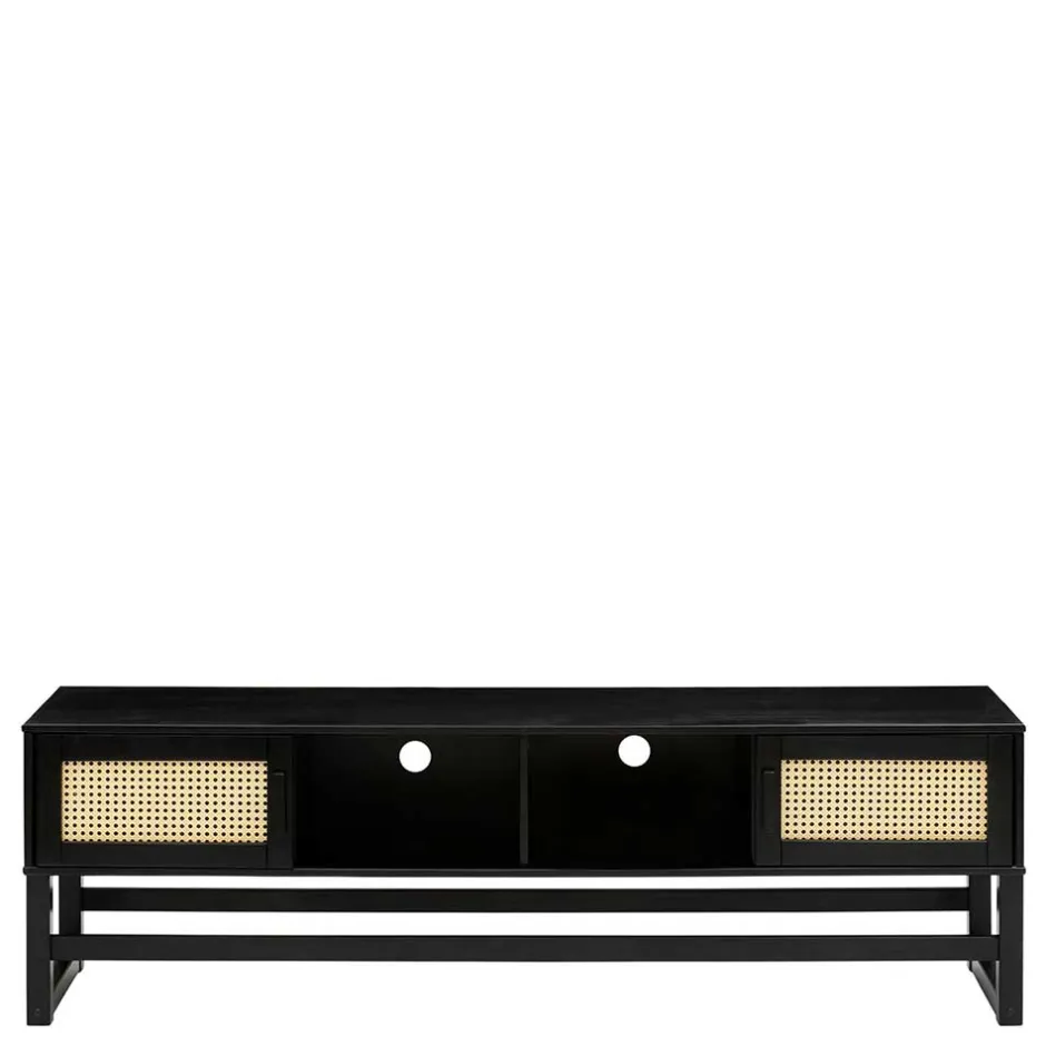 TV Lowboard in Dunkelbraun mit Wiener Geflecht - Santiana^Wohnen Hot