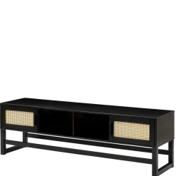 TV Lowboard in Dunkelbraun mit Wiener Geflecht - Santiana^Wohnen Hot