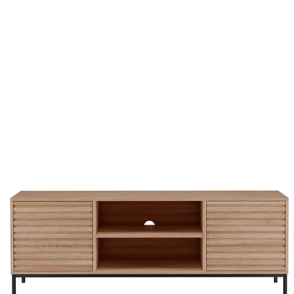 TV Lowboard in Eiche Holzdekor - Lunira^Wohnen Sale
