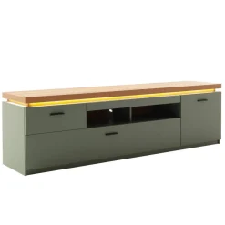 TV Lowboard in Graugrün und Eiche - Kwin^Wohnen Online