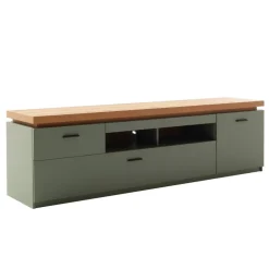 TV Lowboard in Graugrün und Eiche - Kwin^Wohnen Online