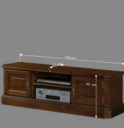 TV Lowboard in Nussbaum mit Metallgriffen - Uno^Wohnen Hot