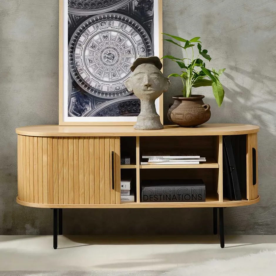 TV Lowboard in ovalem Design - Teorina^Wohnen Hot