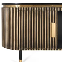 TV Lowboard in Schwarz mit Bronze - Hayato^Wohnen Online